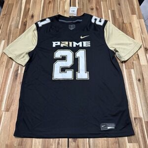 Nike‎ Deion Sanders Coach Prime Jersey Mens L Black Colorado Buffalos College